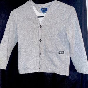 Ralph Lauren Boys Grey button down sweater